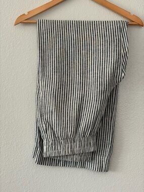 High-Rise Linen-Blend Wide-Leg Pants